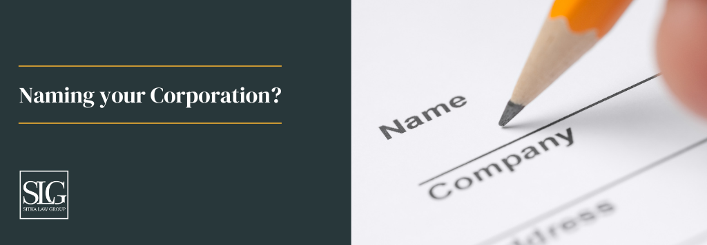 naming your corporation, image of a pencil and paper